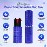 FURY Gem Stone Pepper Spray Lipstick Stun Gun Combo - PINK - FuryUSA