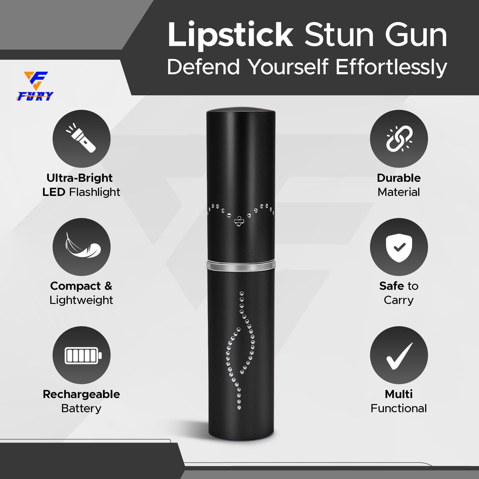 FuryUSA Lipstick Stun Gun