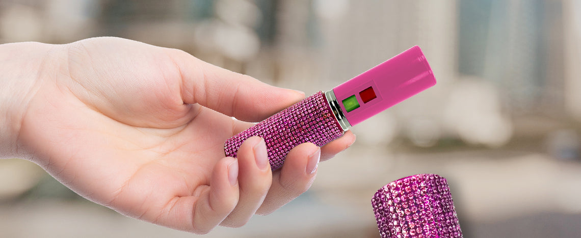 FURY Gem Stone Pepper Spray Lipstick Stun Gun Combo