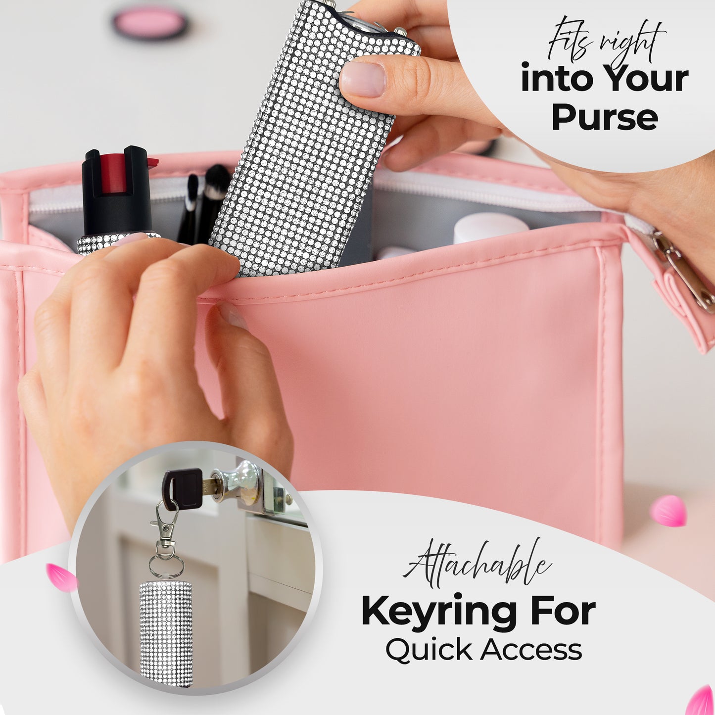 FURY Gem Stone Pepper Spray Stun Gun Combo