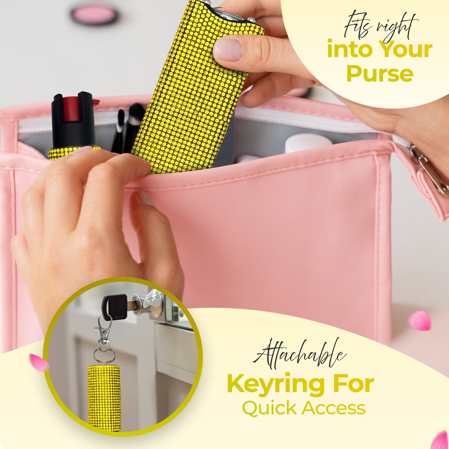 FURY Gem Stone Pepper Spray Stun Gun Combo