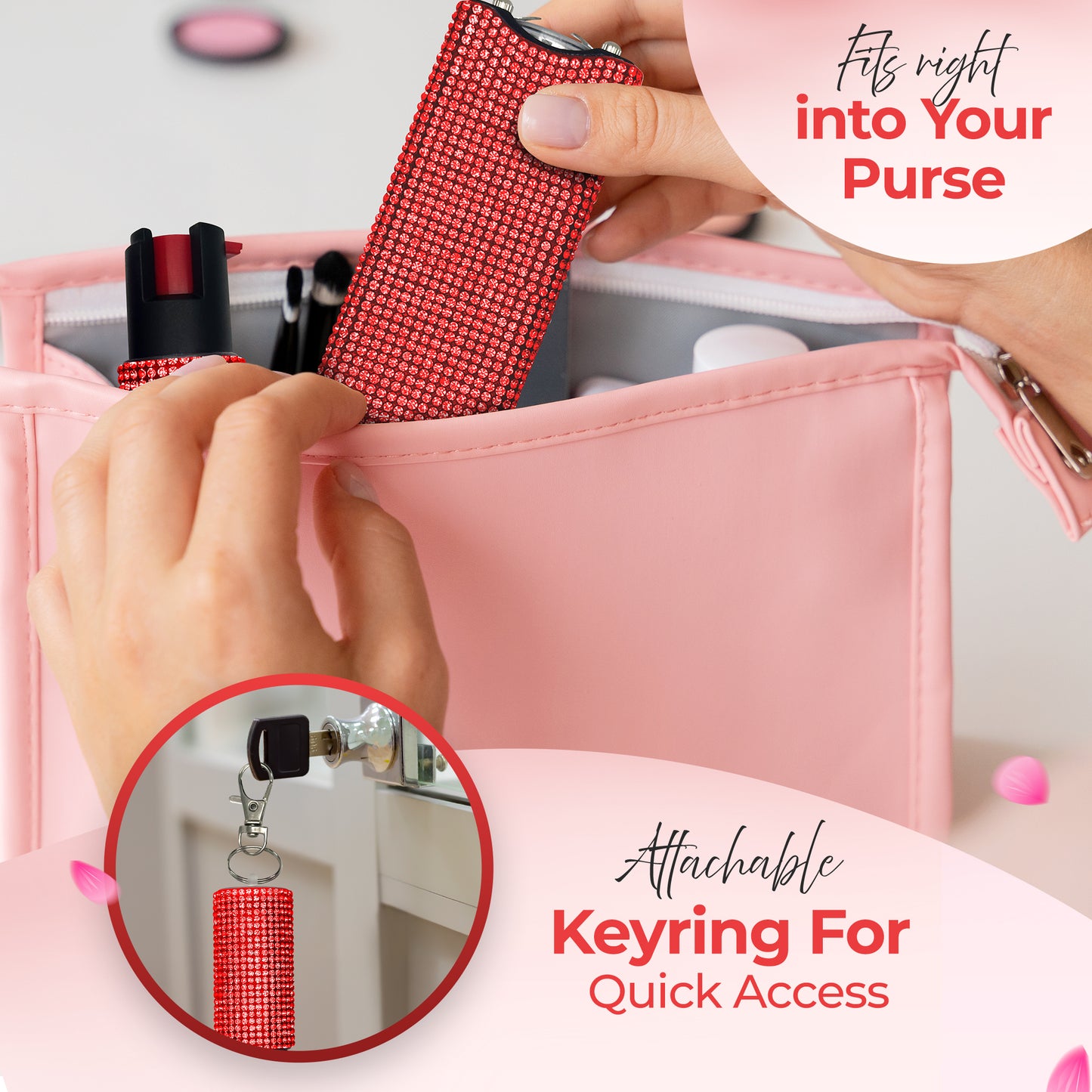 FURY Gem Stone Pepper Spray Stun Gun Combo