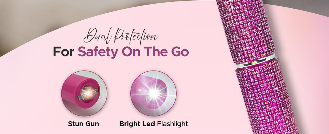 FURY Gem Stone Pepper Spray Lipstick Stun Gun Combo