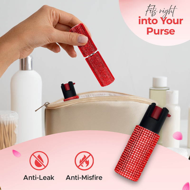 FURY Gem Stone Pepper Spray and Lipstick Stun Gun Combo