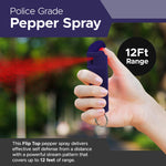 FURY Fliptop Hardshell Pepper Spray - BLACK - FuryUSA