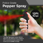 FURY Fliptop Hardshell Pepper Spray - BLACK - FuryUSA