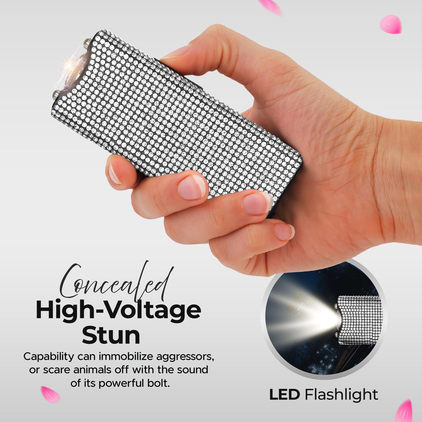 FURY Gem Stone Pepper Spray Stun Gun Combo