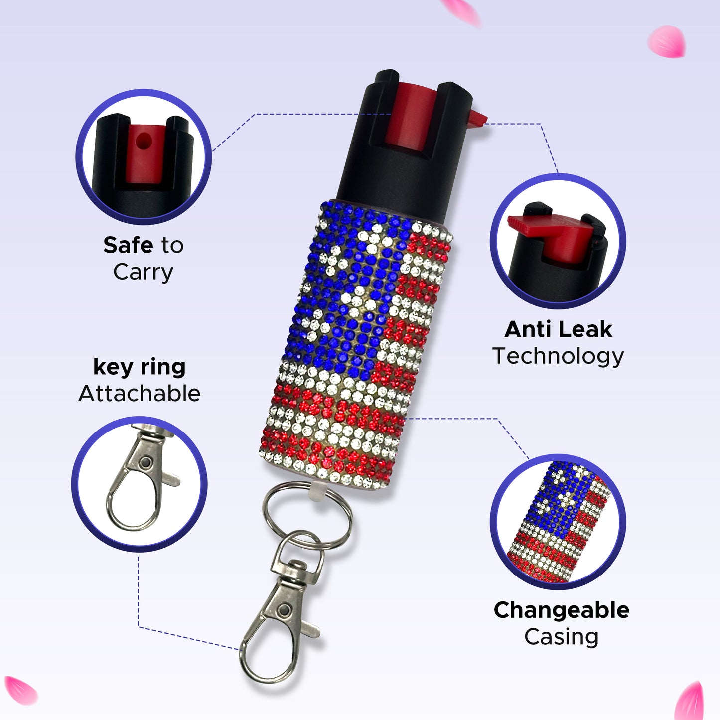 FURY Rhinestone Pepper Spray