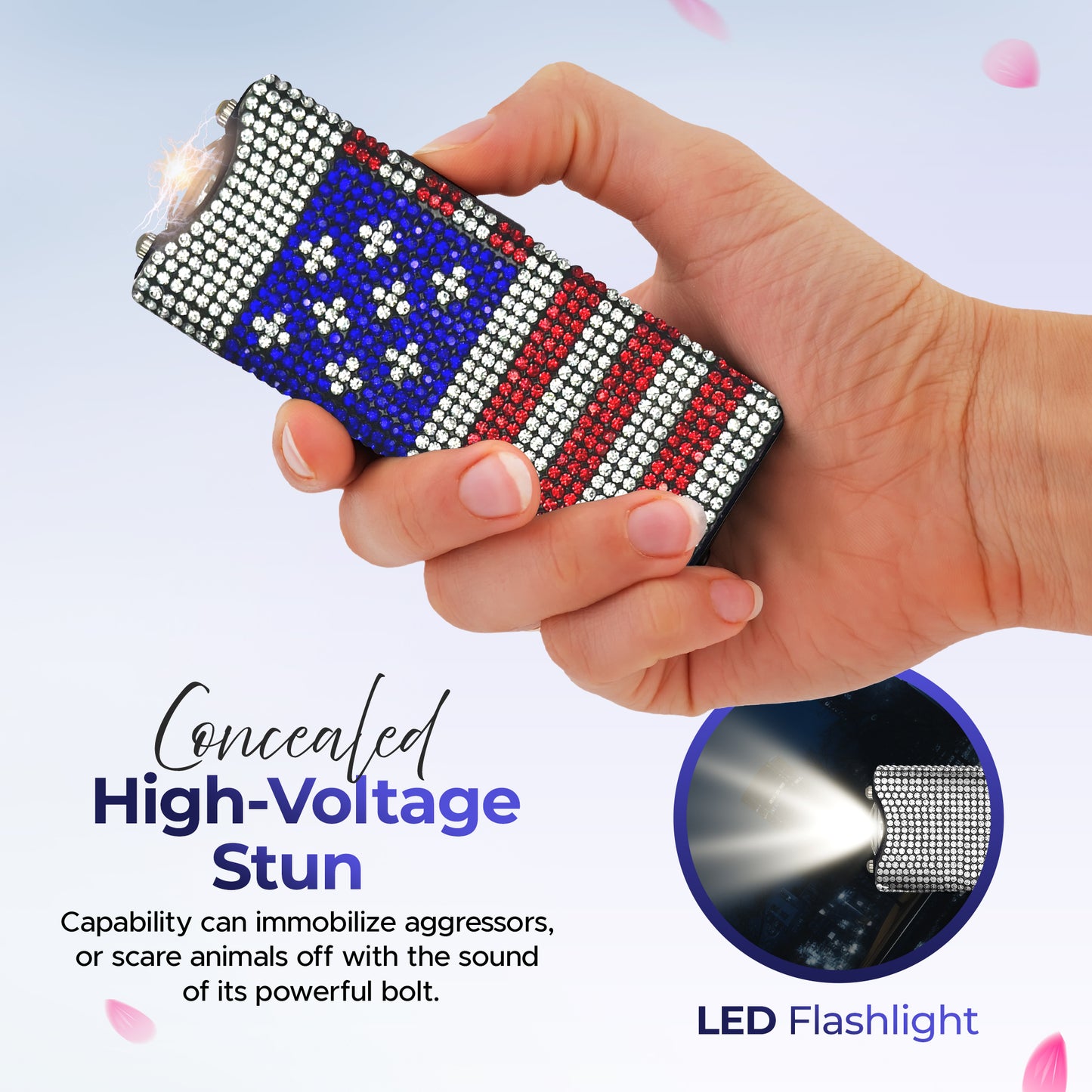 FURY Gem Stone Pepper Spray Stun Gun Combo