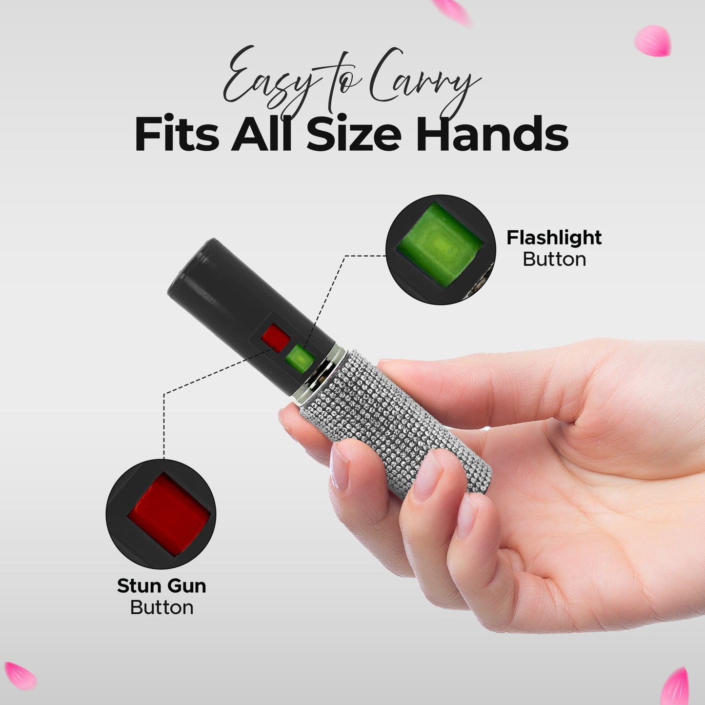 FURY Gem Stone Pepper Spray Lipstick Stun Gun Combo
