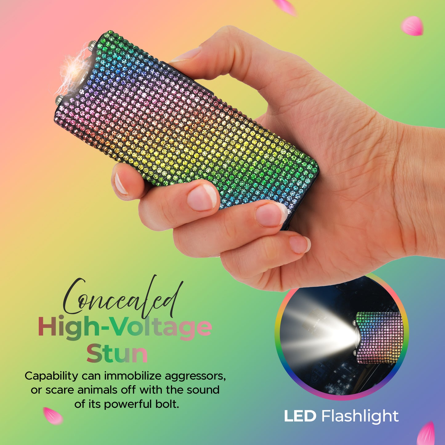 FURY Gem Stone Pepper Spray Stun Gun Combo