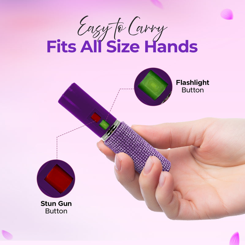 FURY Gem Stone Pepper Spray and Lipstick Stun Gun Combo