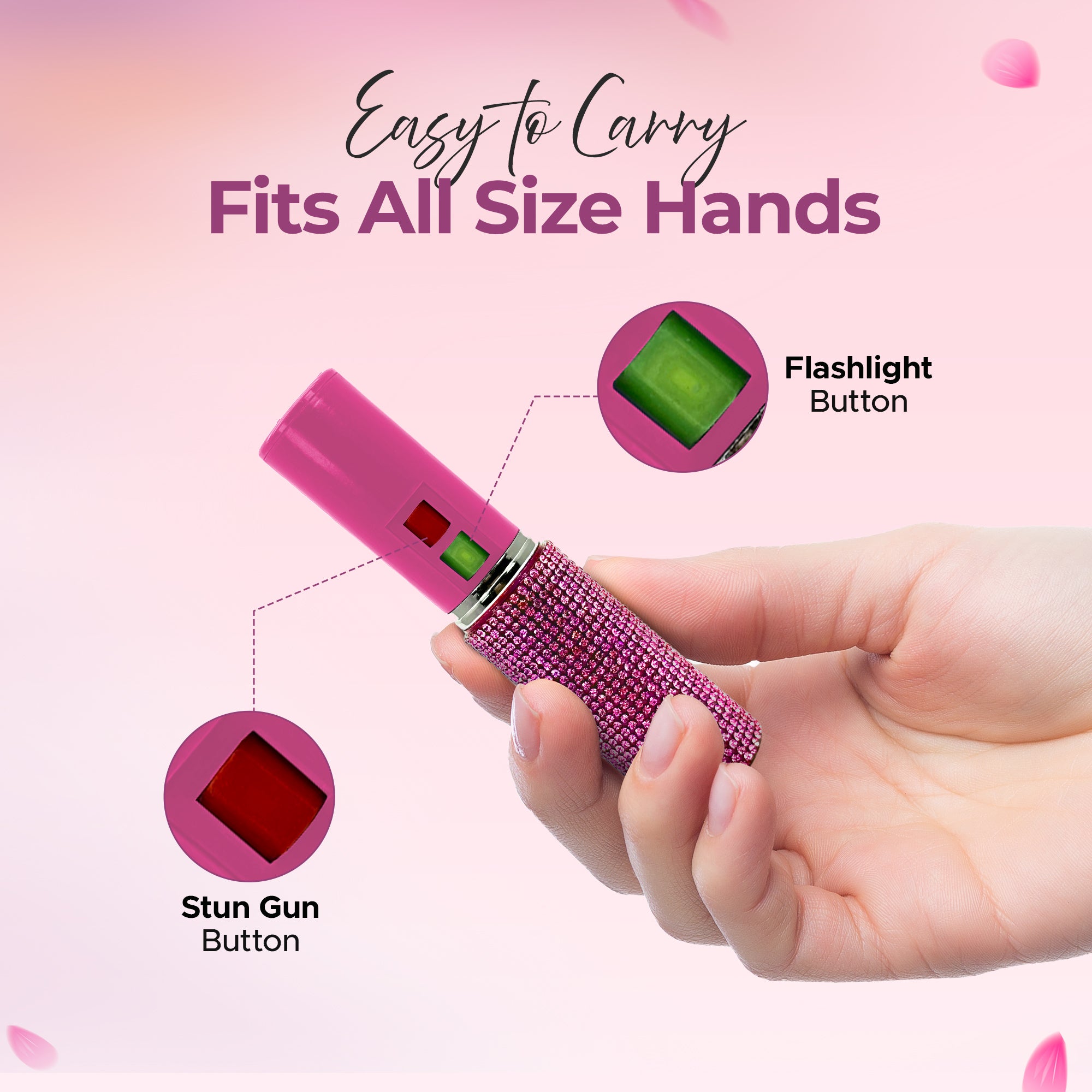 FURY Gem Stone Pepper Spray and Lipstick Stun Gun Combo
