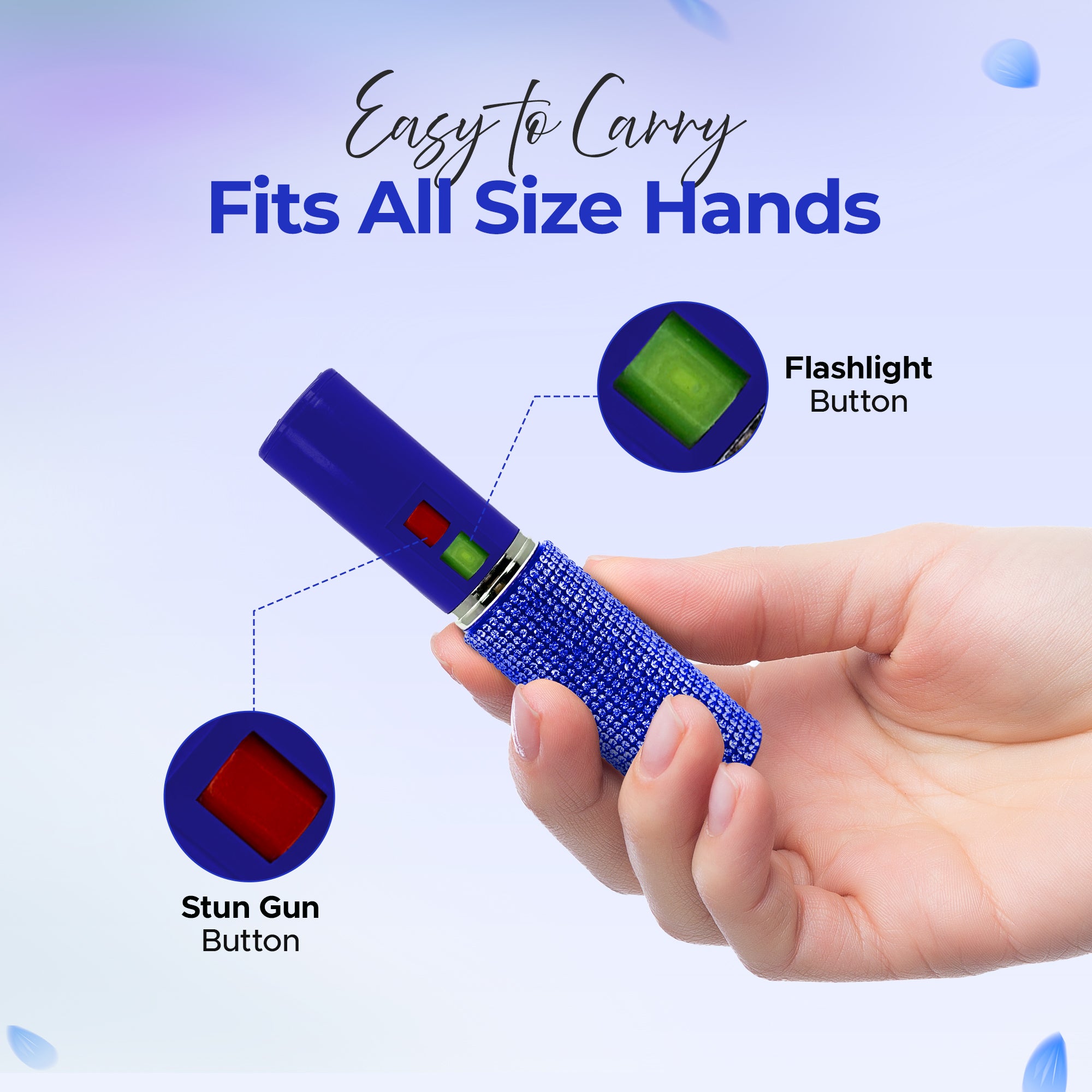 FURY Gem Stone Pepper Spray and Lipstick Stun Gun Combo