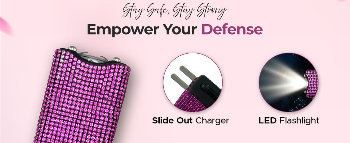 FURY Gem Stone Pepper Spray Stun Gun Combo