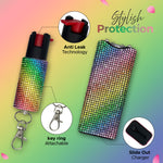 FURY Gem Stone Pepper Spray Stun Gun Combo - PINK - FuryUSA