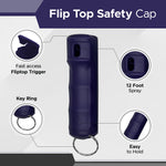 FURY Fliptop Hardshell Pepper Spray - BLACK - FuryUSA
