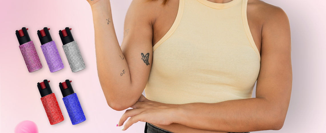 FURY Gem Stone Pepper Spray Lipstick Stun Gun Combo