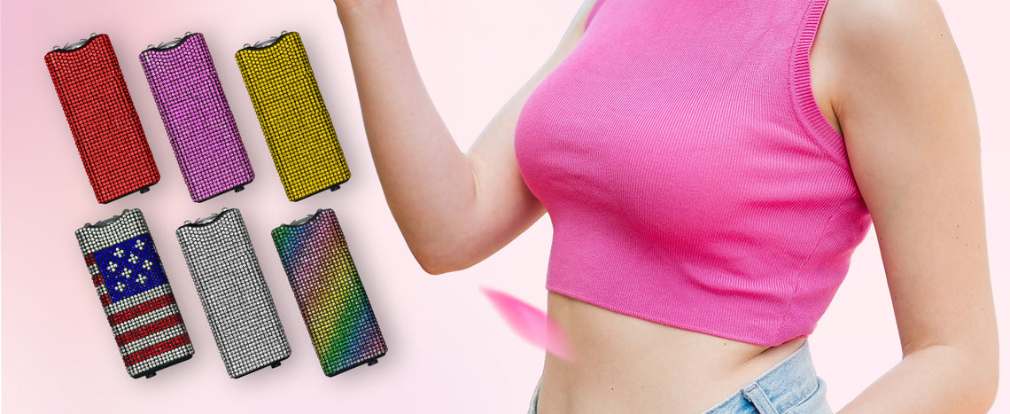 FURY Gem Stone Pepper Spray Stun Gun Combo