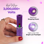 FURY Gem Stone Pepper Spray Lipstick Stun Gun Combo - PINK - FuryUSA