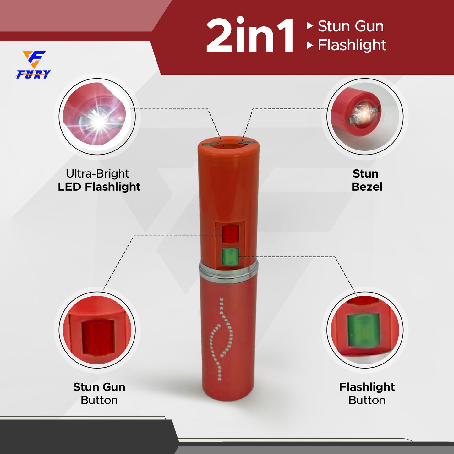 FuryUSA Lipstick Stun Gun