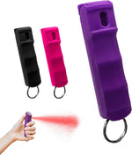 FURY Flip Top Hardshell Pepper Spray - Quick Access 12ft Range with UV Dye - Purple