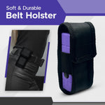 FURY Pepper Spray & Mini Stun Gun Combo - Self-Defense Kit with LED Flashlight & UV Dye - Purple