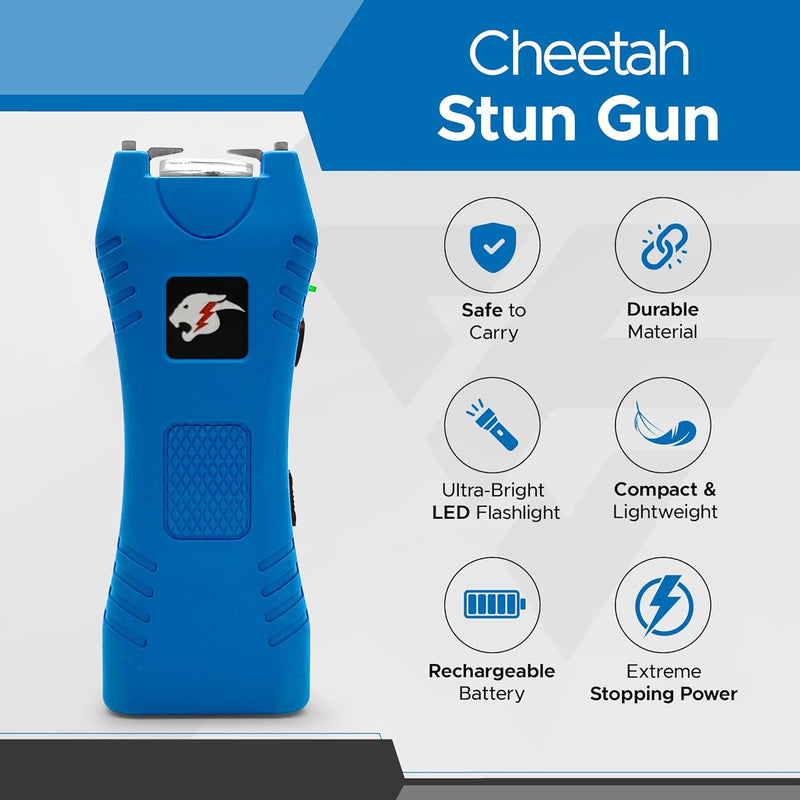 FURY Cheetah Rechargeable Stun Gun with LED Flashlight