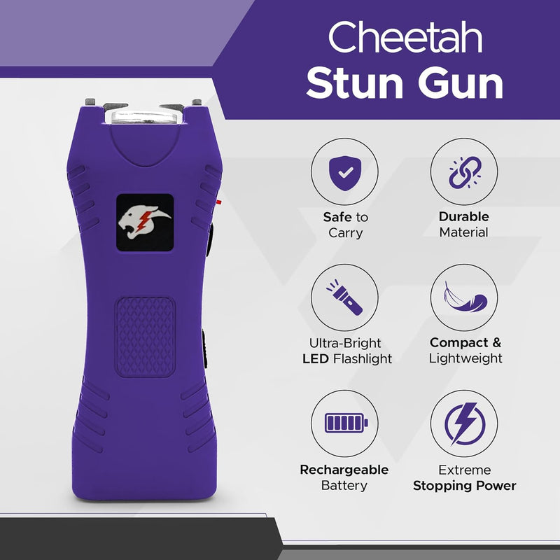 FURY Cheetah Rechargeable Stun Gun with LED Flashlight