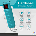 FURY Hardshell Pepper Spray - Max Strength with 12ft Range & UV Dye - Blue
