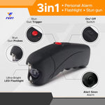 FURY Cyclone 3-in-1 Stun Gun with LED Flashlight & Personal Alarm - Black