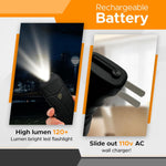 FURY Cyclone 3-in-1 Stun Gun with LED Flashlight & Personal Alarm - Black