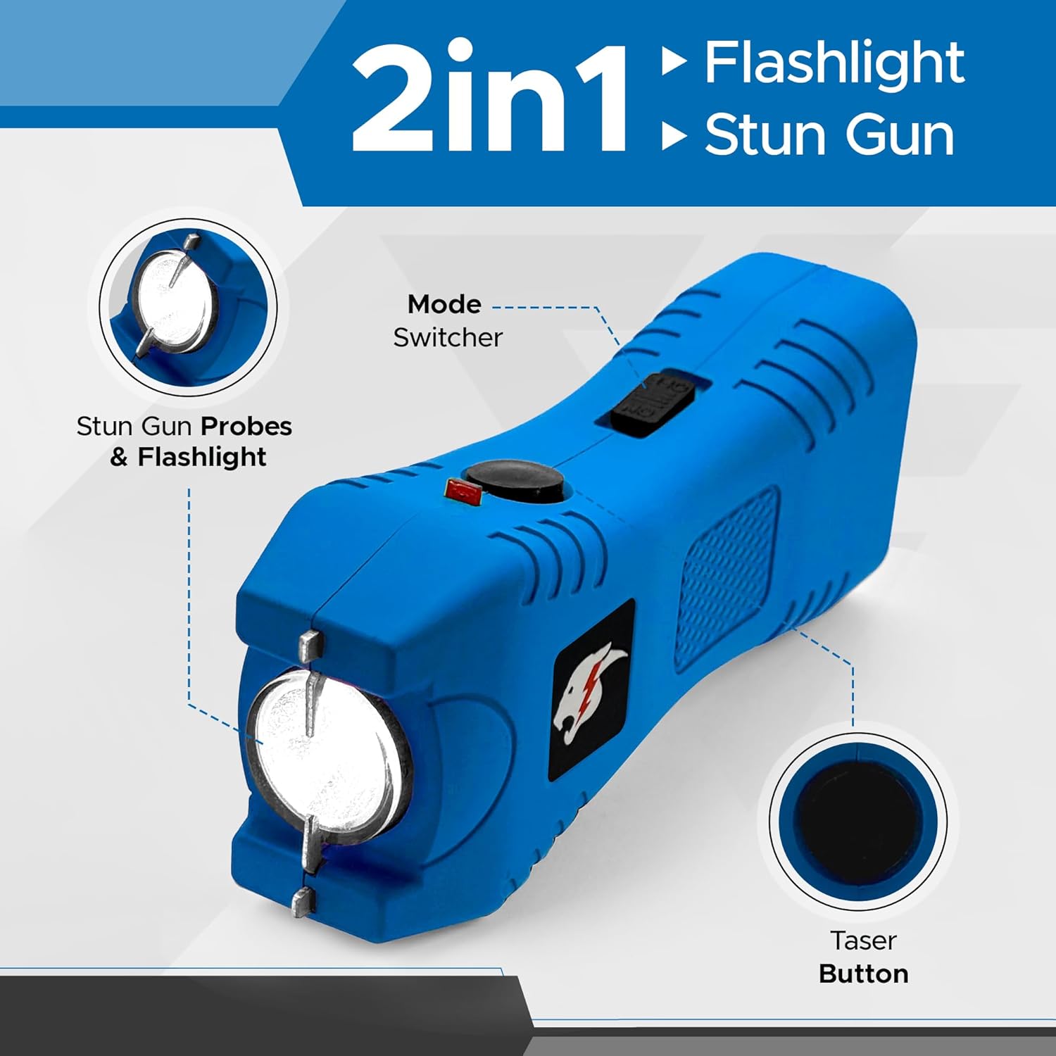 FURY Cheetah Rechargeable Stun Gun with LED Flashlight