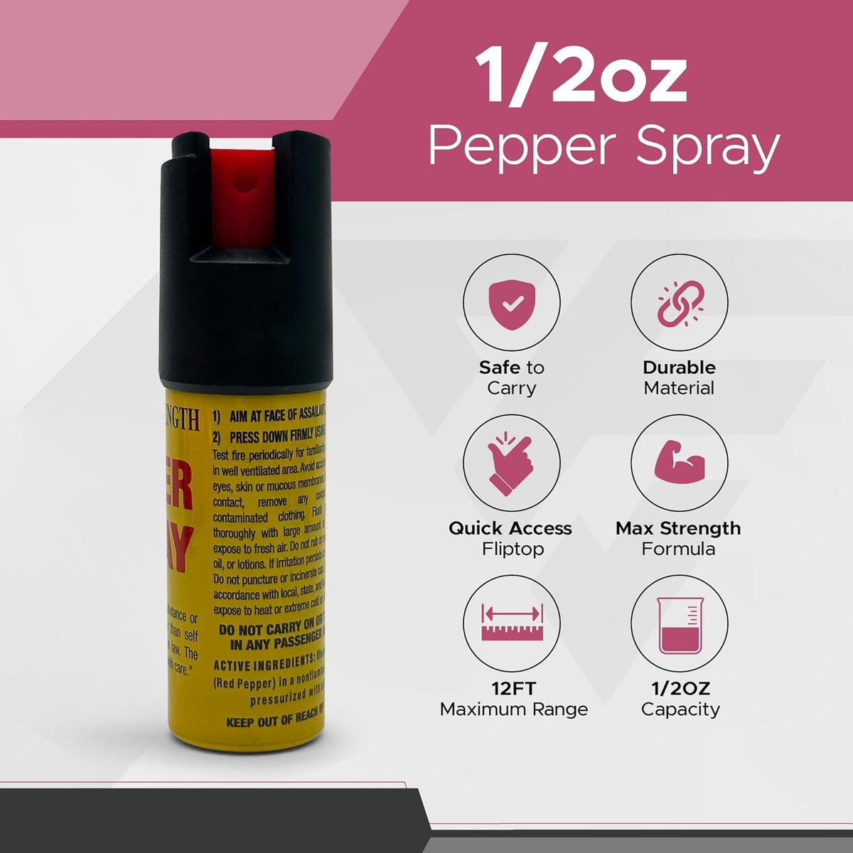 FURY Pepper Spray & Mini Stun Gun Combo - Self-Defense Kit with LED Flashlight & UV Dye
