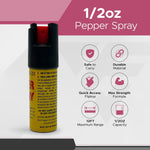 FURY Pepper Spray & Mini Stun Gun Combo - Self-Defense Kit with LED Flashlight & UV Dye - Pink