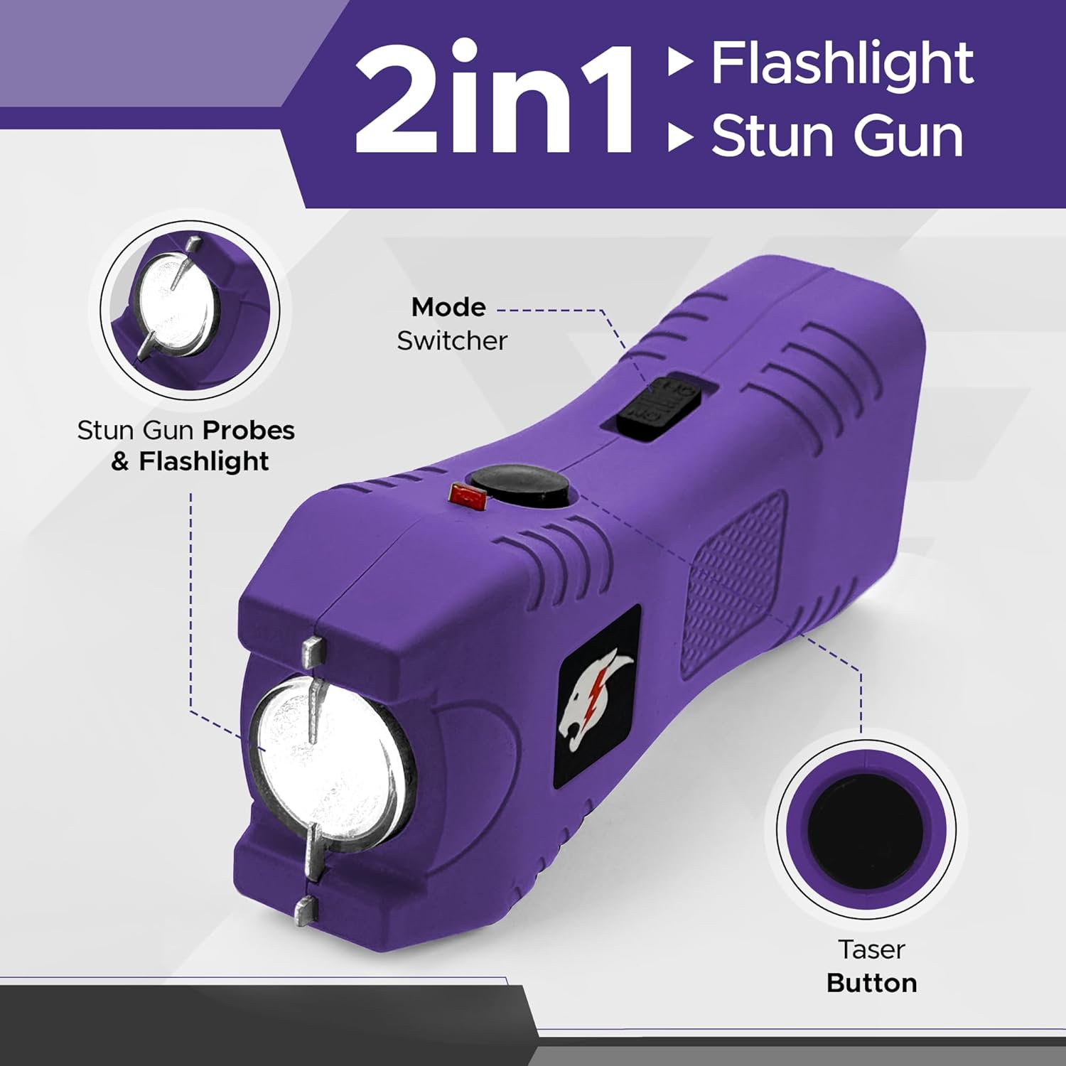 FURY Cheetah Rechargeable Stun Gun with LED Flashlight