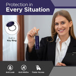 FURY Flip Top Hardshell Pepper Spray - Quick Access 12ft Range with UV Dye - Purple