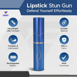 FURY Lipstick Stun Gun for Women - Rechargeable with LED Flashlight - Blue