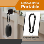 FURY Personal Safety Alarm - 110dB Panic Siren with Dual LED Flashlight & Carabiner Clip - Black