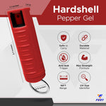 FURY Hardshell Pepper Gel - Max Strength with 16ft Range & UV Dye - Red