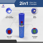 FURY Lipstick Stun Gun for Women - Rechargeable with LED Flashlight - Blue