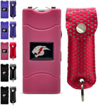 FURY Pepper Spray & Mini Stun Gun Combo - Self-Defense Kit with LED Flashlight & UV Dye - Pink Bling