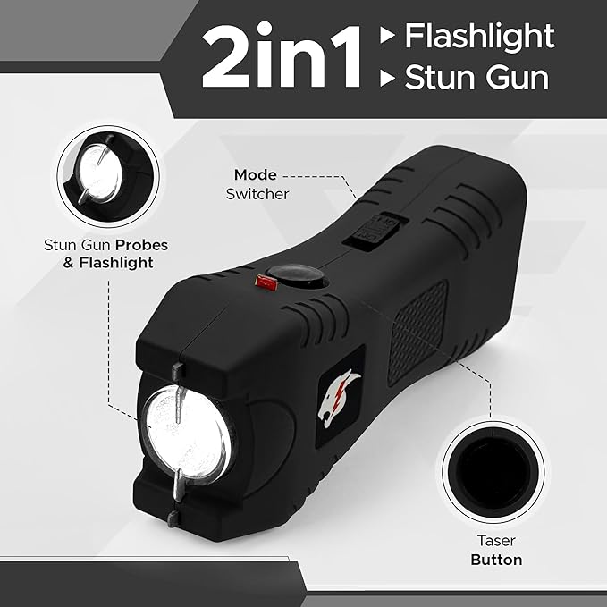 FURY Cheetah Rechargeable Stun Gun with LED Flashlight