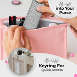 FURY Rhinestone Pepper Spray & Mini Stun Gun Combo - Self-Defense Kit - Silver
