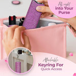 FURY Rhinestone Pepper Spray & Mini Stun Gun Combo - Self-Defense Kit - Pink Rhinestone