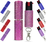 FURY Rhinestone Pepper Spray & Lipstick Stun Gun Combo - Self-Defense Kit - Pink