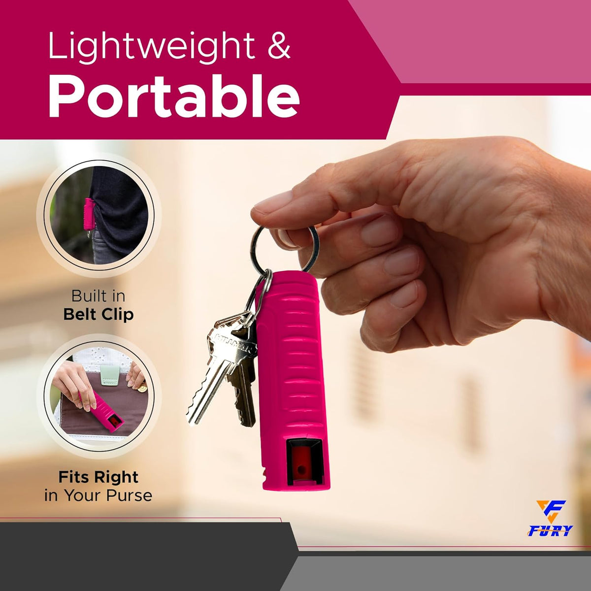 FURY Hardshell Pepper Gel - Max Strength with 16ft Range & UV Dye