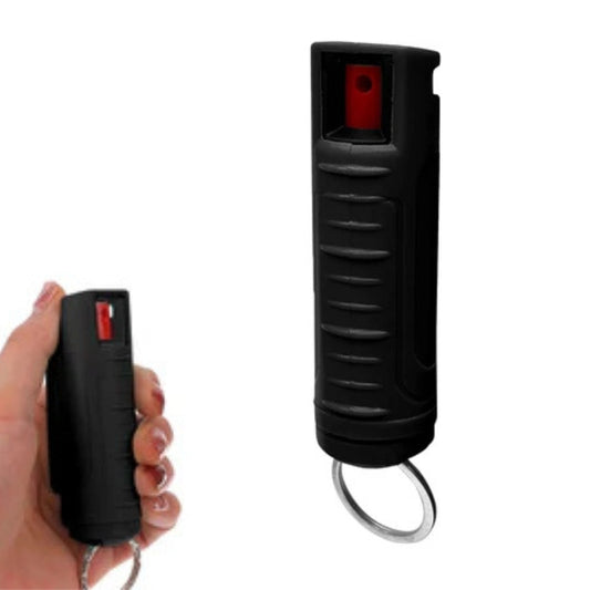FURY Hardshell Pepper Spray - Max Strength with 12ft Range & UV Dye - Black