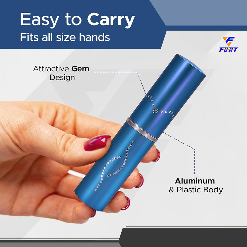 FURY Lipstick Stun Gun for Women - Rechargeable with LED Flashlight