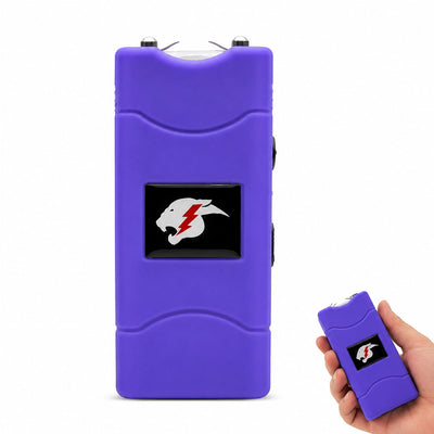 [PURPLE] FURY Pepper Spray & Mini Stun Gun Combo - Self-Defense Kit with LED Flashlight & UV Dye